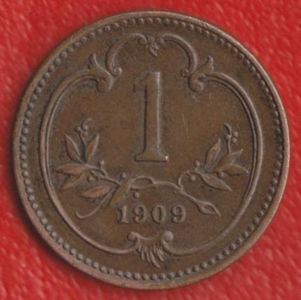 Австро-Венгерская империя Австрия 1 геллер 1909 г.