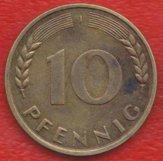 Германия ФРГ 10 пфеннигов 1950 г. J Гамбург