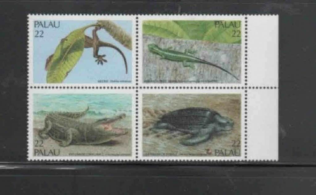 Палау,1986,Ми-159-62**Фауна:рептилии
