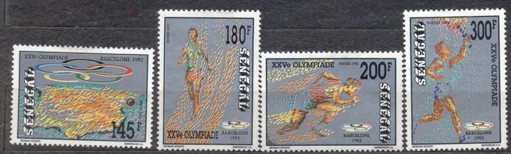 Сенегал 1992 г.  Олимпийские игры в  Барселоне   негашеная * (клей, наклейка)