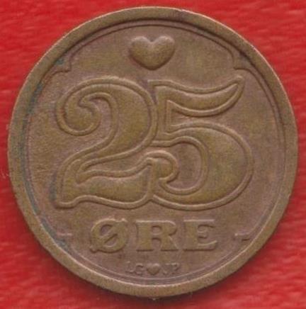 Дания 25 эре 1990 г. LG - JP