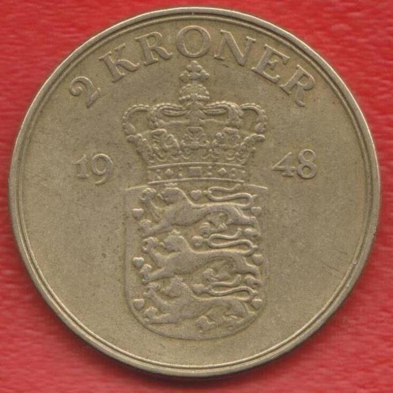 Дания 2 кроны 1948 г.