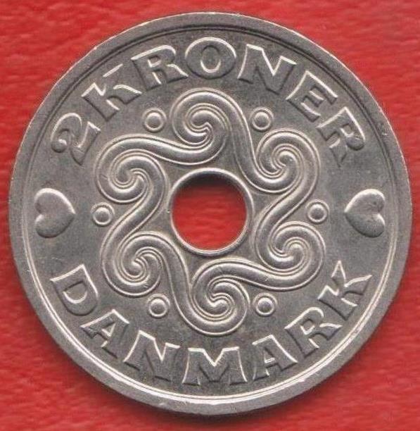 Дания 2 кроны 2005 г. без знака