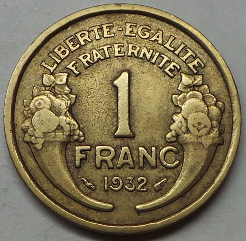 Франция 1 франк 1932 года (5) КМ#885