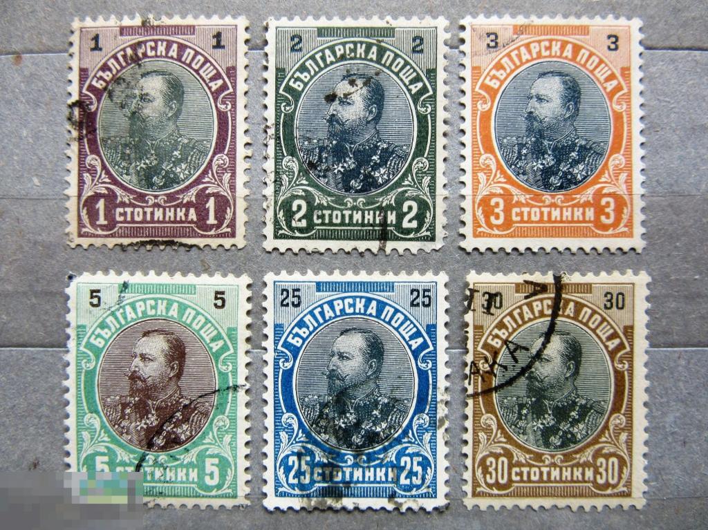 Болгария 1901 г. Стандарт. Принц Фердинанд I . 6м.сер. гаш.