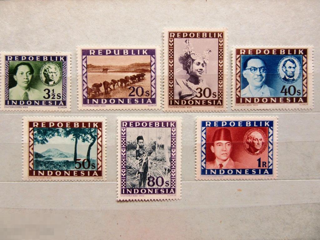 Индонезия 1947 г. Местные мотивы. Этнография. 7м.сер.чист.**MNH