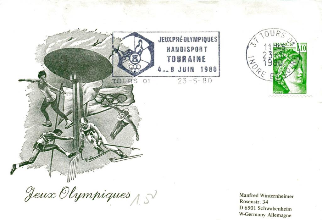 Франция (0279) СГ Паралимпийские игры 1980 год Спорт Медицина