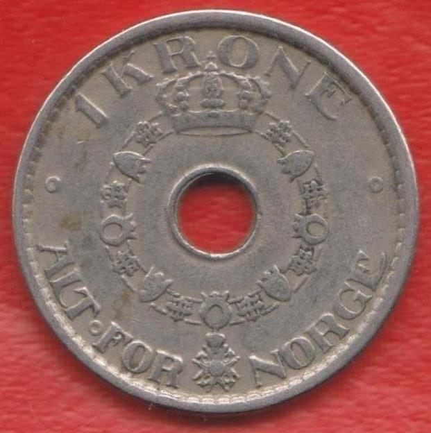Норвегия 1 крона 1951 г. образца 1925 г.
