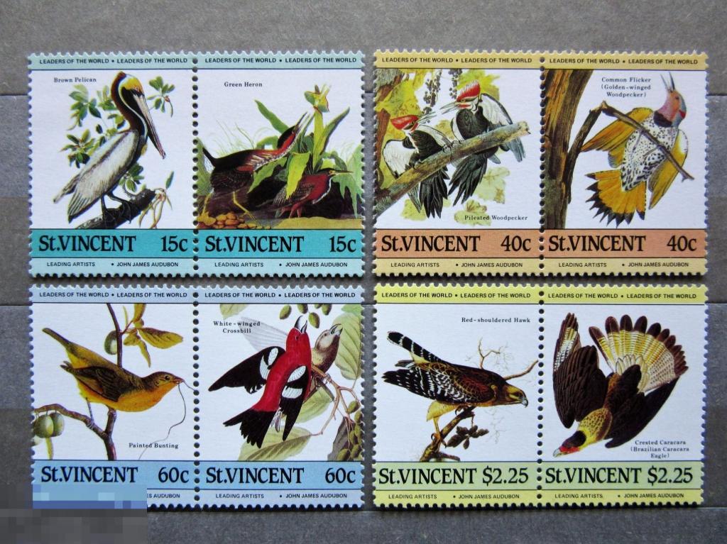 Сент-Винсент 1985 г. Фауна. Птицы. полн/сер. сцепки **MNH