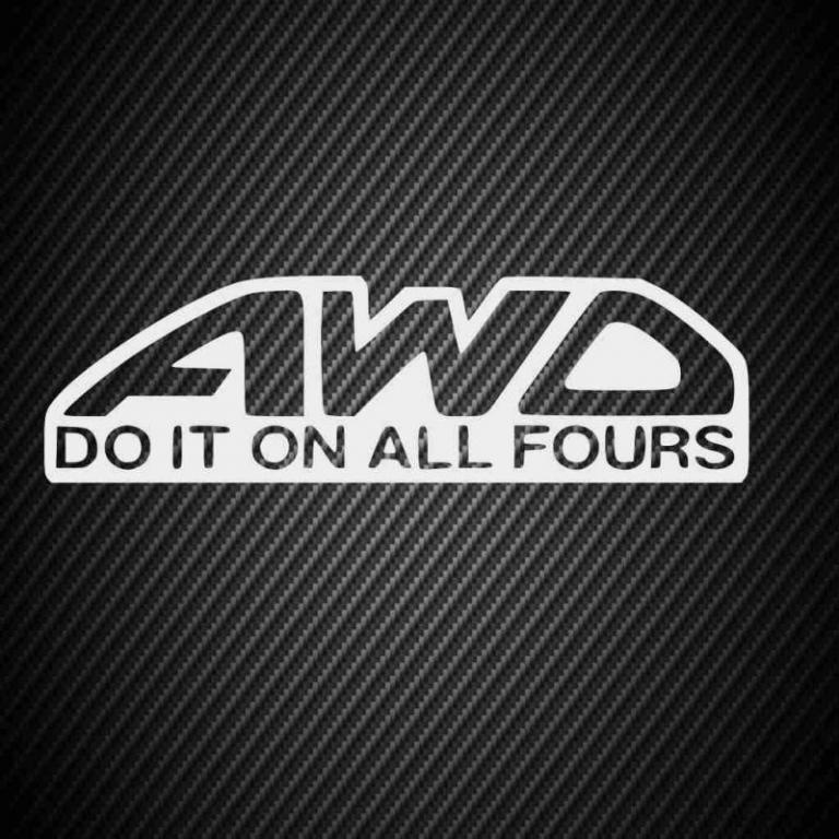 Наклейка AWD do it all fours Красный 304.8 x 89 mm.
