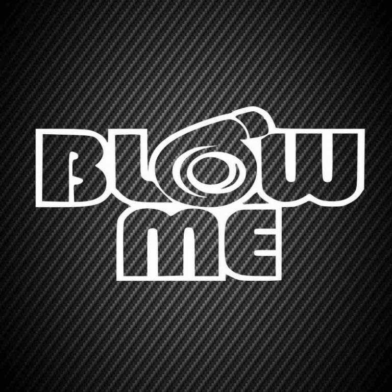Наклейка Blow me Зелёный 127 x 67 mm.