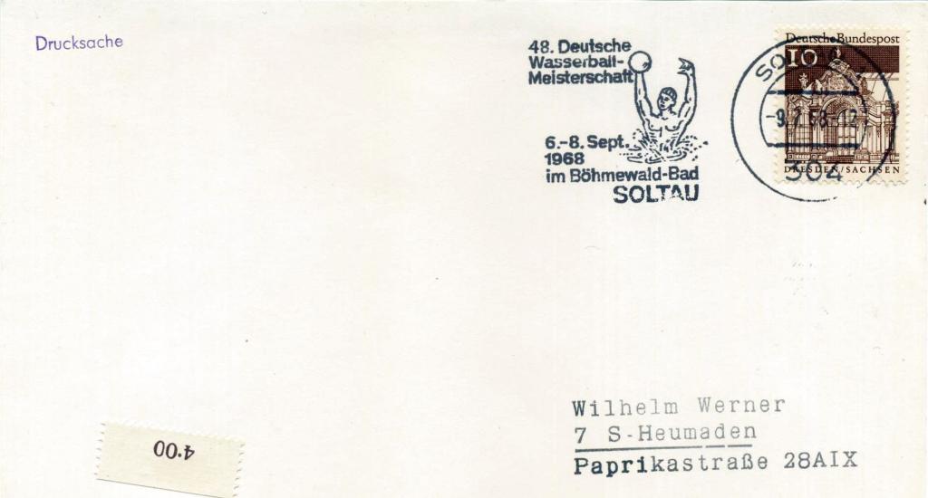 Германия ФРГ (0384) СГ Водное поло Спорт