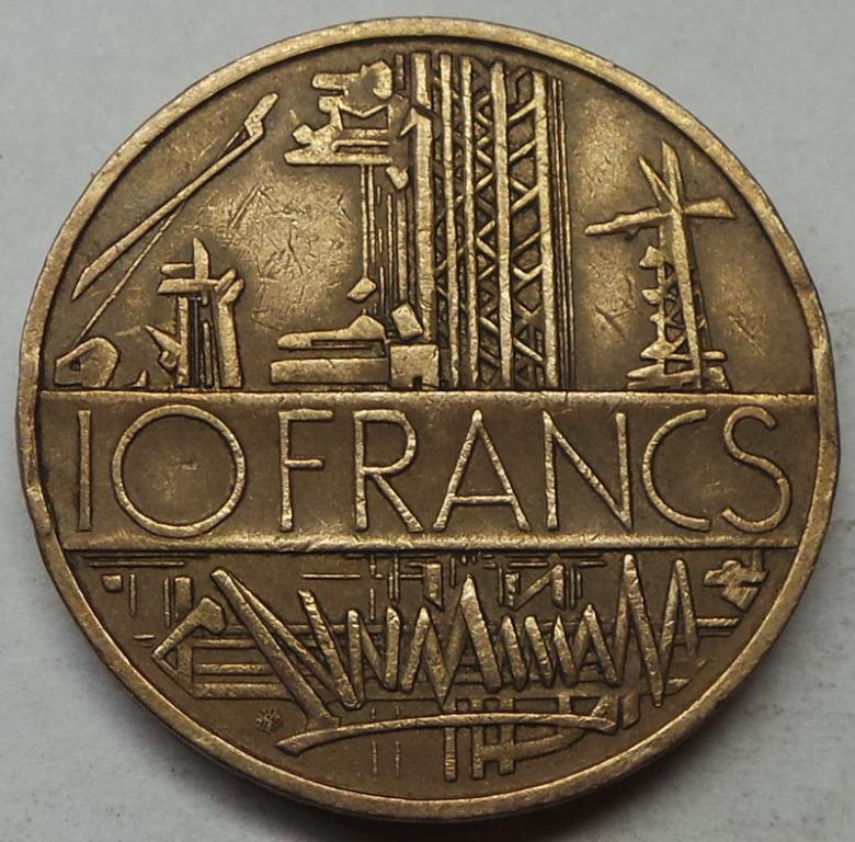 Франция 10 франков 1977 года KM#940