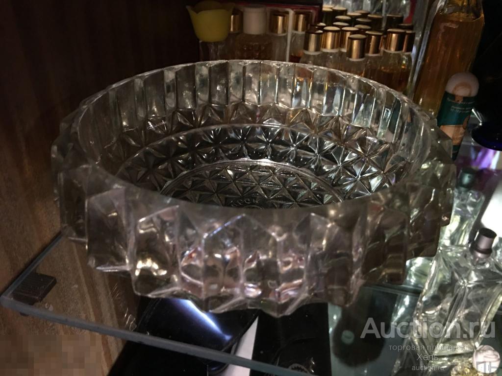 Конфетница ваза пепельница  стекло СССР винтаж 60-е г.г. 