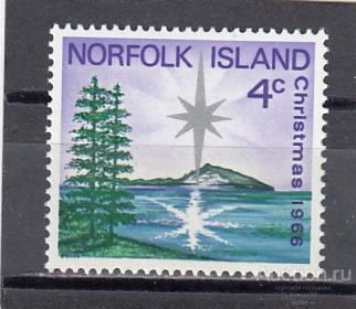 NORFOLK ISLAND  НОРФОЛК  Рождество № 78   1966  Сост**  MNH