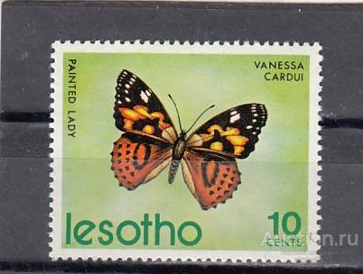 LESOTHO  ЛЕСОТО  Бабочки  № 142  1973   Сост**  MNH