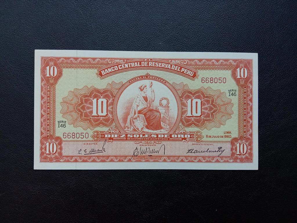 Перу 10 солей 1960г.  UNC    Р.82А