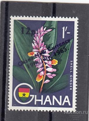 GHANA  ГАНА  Флора Цветы Надпечатка     № 230   1965  Сост**  MNH
