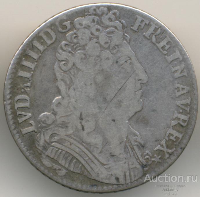 Франция 1/4 экю 1710 А Лот-20610