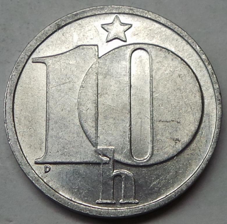 Чехословакия 10 геллеров 1986 года (1) KM#80