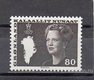 GRONLAND  ГРЕНЛАНДИЯ  Королева  Стандарт  № 120 1980  Сост**  MNH