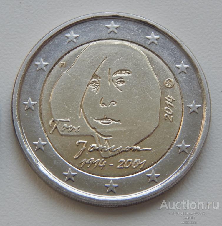 Финляндия, 2 евро 2014 г.  100 лет со дня рождения Туве Янссон.