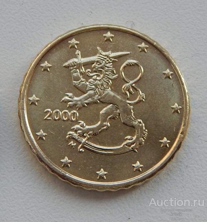 Финляндия, 10 евроцентов 2000, лев.