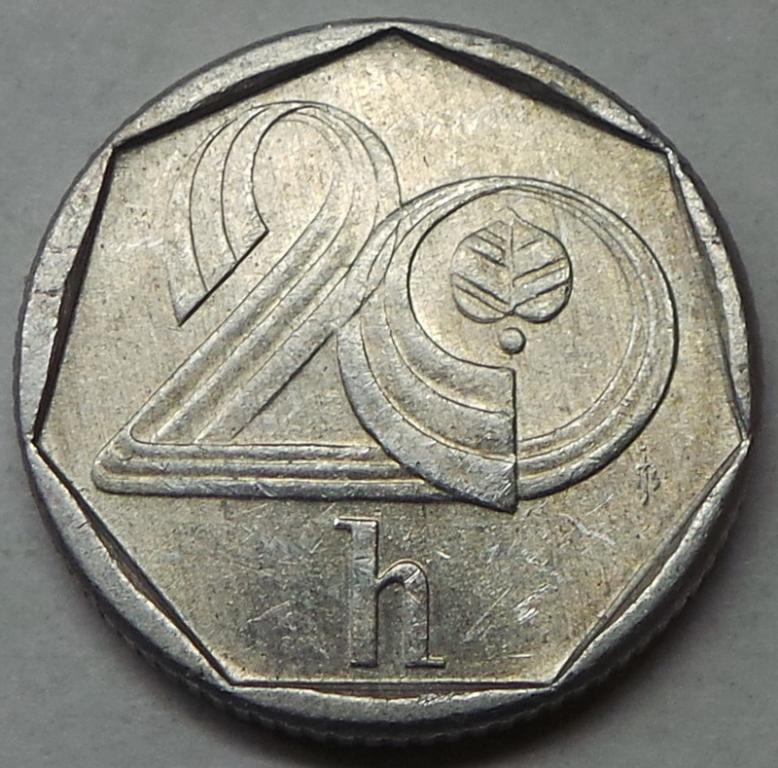 Чехия 20 геллеров 1994 (m) года (3) KM#2.1