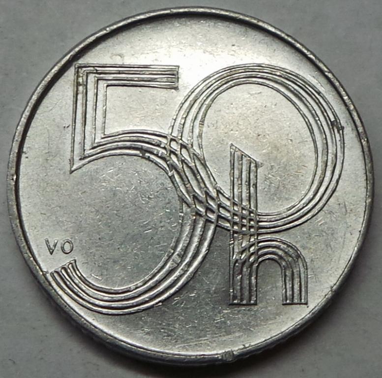 Чехия 50 геллеров 1995 (m) года (2) KM#3.1