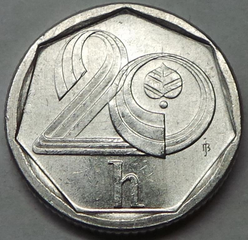 Чехия 20 геллеров 1997 (m) года (1) KM#2.1