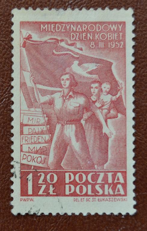 Польша 1952 год  Международный женский день 8 марта   Гаш - 2