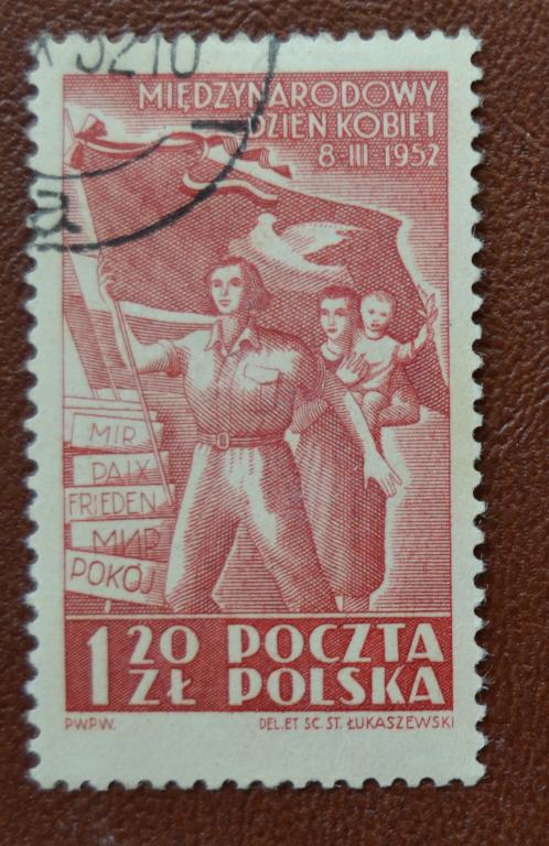 Польша 1952 год  Международный женский день 8 марта   Гаш