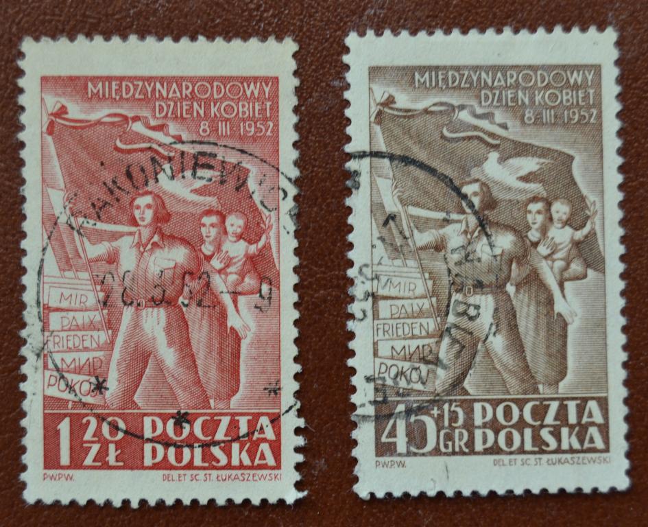 Польша 1952 год  Международный женский день 8 марта   Гаш