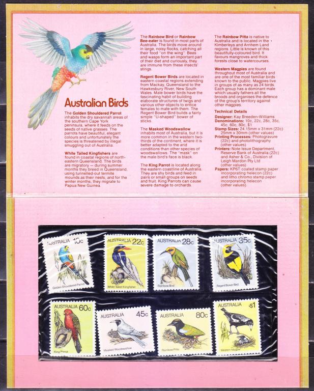Австралия, 1980 г., фауна, буклет, подарочный набор