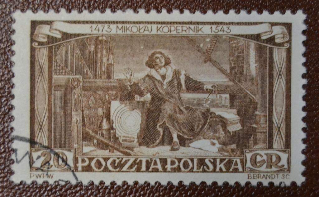 Польша 1953 год 480-летие со дня рождения Николая Коперника Гаш