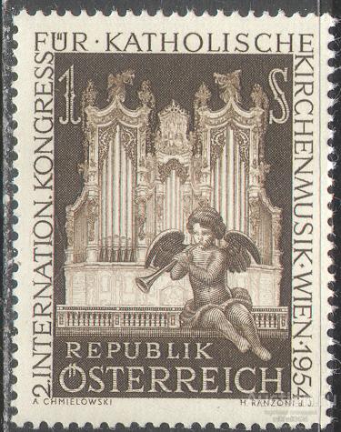 Т0170 Искусство Музыка Религия Христианство 1954 Австрия 1м п/с ** 3МЕ