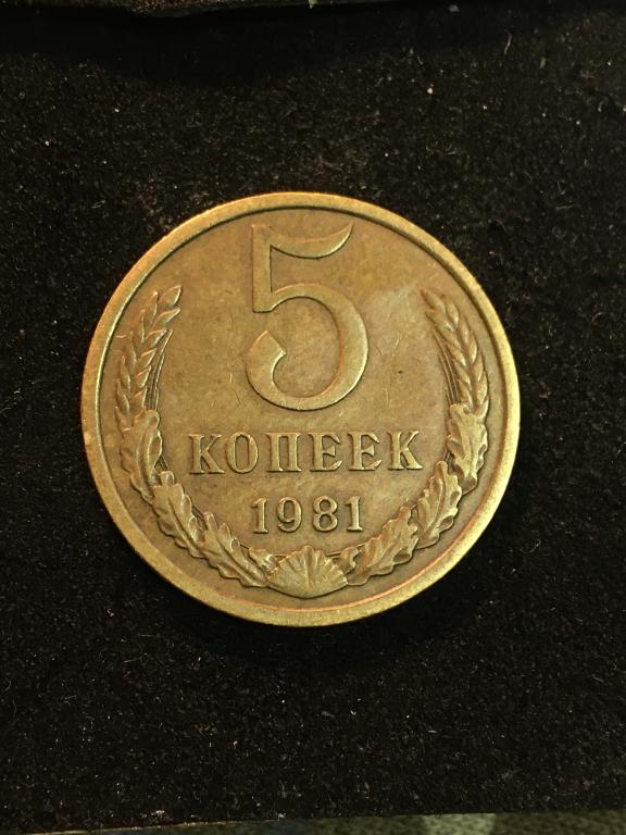5 копеек 1981  - СССР Л. ст. шт. З.1 ст. шт. В