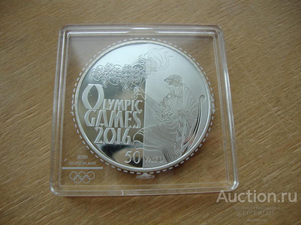 Вануату 50 вату 2013 Олимпийский огонь Олимпиада Рио 2016 СЕРЕБРО