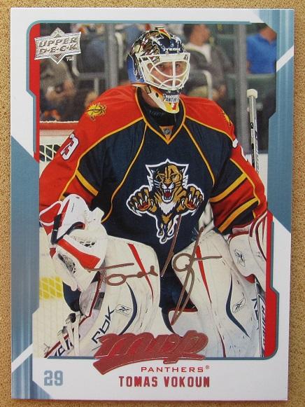 НХЛ Томаш Вокоун Флорида Пантерз № 129 автограф