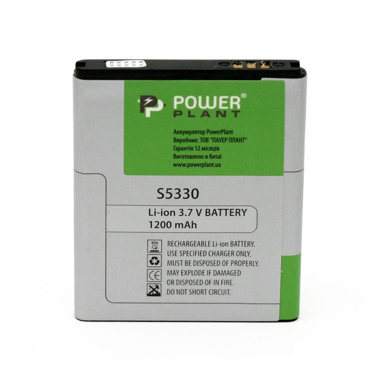 Аккумулятор PowerPlant Samsung S5330 (EB494353VU) 1200mAh (DV00DV6079)