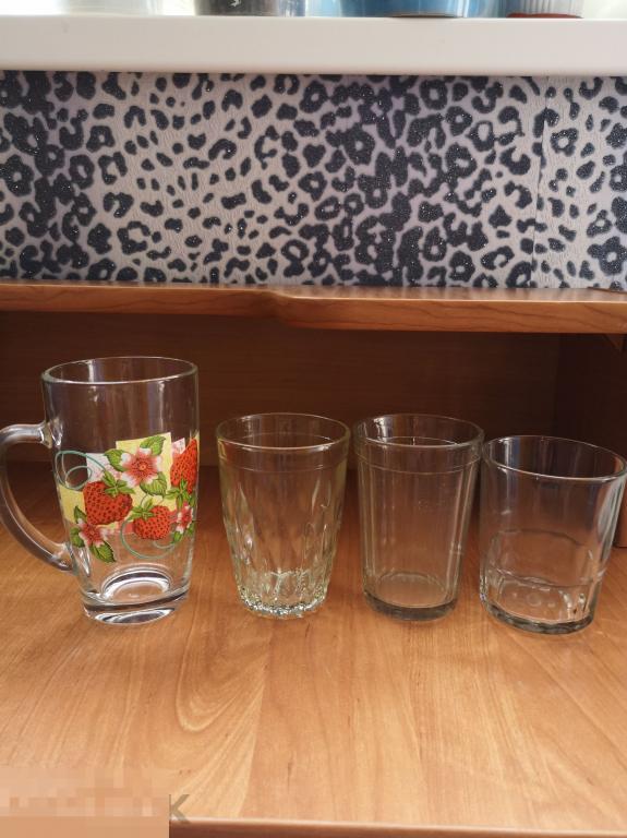 Стаканы граненные, стекло, винтаж,СССР. 4 штуки! 