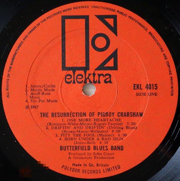 Butterfield Blues Band - The Resurrection Of Pigboy Crabshaw (Mono) 1967 LP 