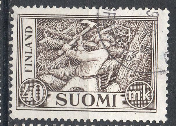 Финляндия 1952 г.  стандарт Лесоруб  гашеная