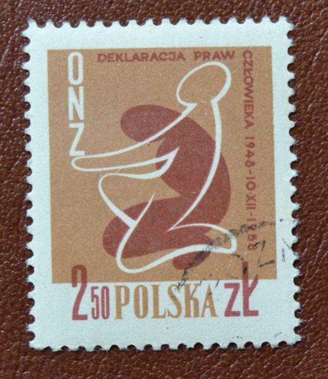 Польша 1958 год  10 лет декларации прав человека в  ООН Гаш - 2