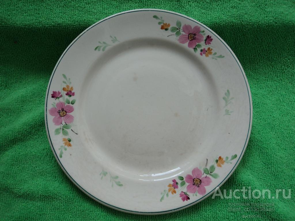 фаянс тарелка ручная роспись -ЗИК- КАНАКОВО- ссср прошлый век диаметр -20,5см.