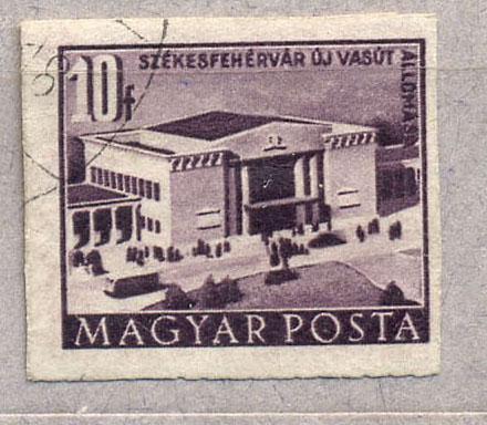 Венгрия 1952 г.(повторный выпуск 1958 г) беззубцовый Здания пятилетки  гашеная