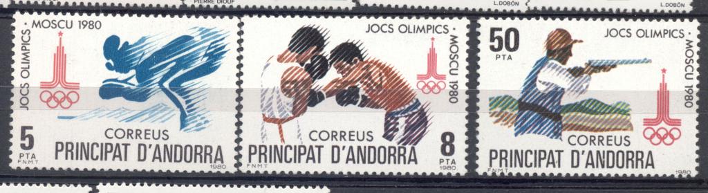 Андорра 1980 г. серия Олимпийские игры в Москве  негашеная**