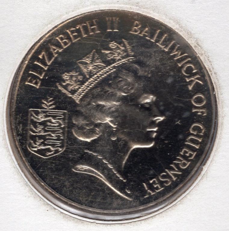 2 фунта - Гернси - 1995 - 50 лет Победы - Конверт первого дня - UNC - KM#61