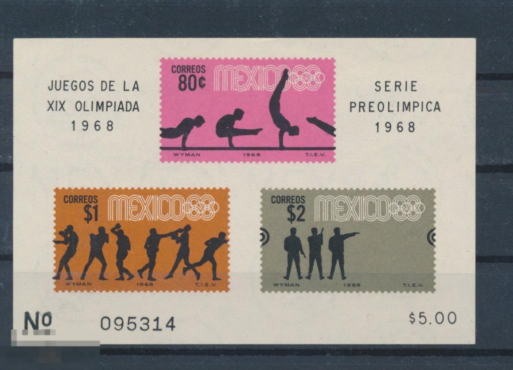 МЕКСИКА 1968. $ 5.00. Олимпиада. ** 