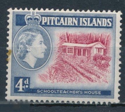ОСТРОВА ПИТКЭРН. 4d. Королева Елизавета II. Дом школьного учителя. 